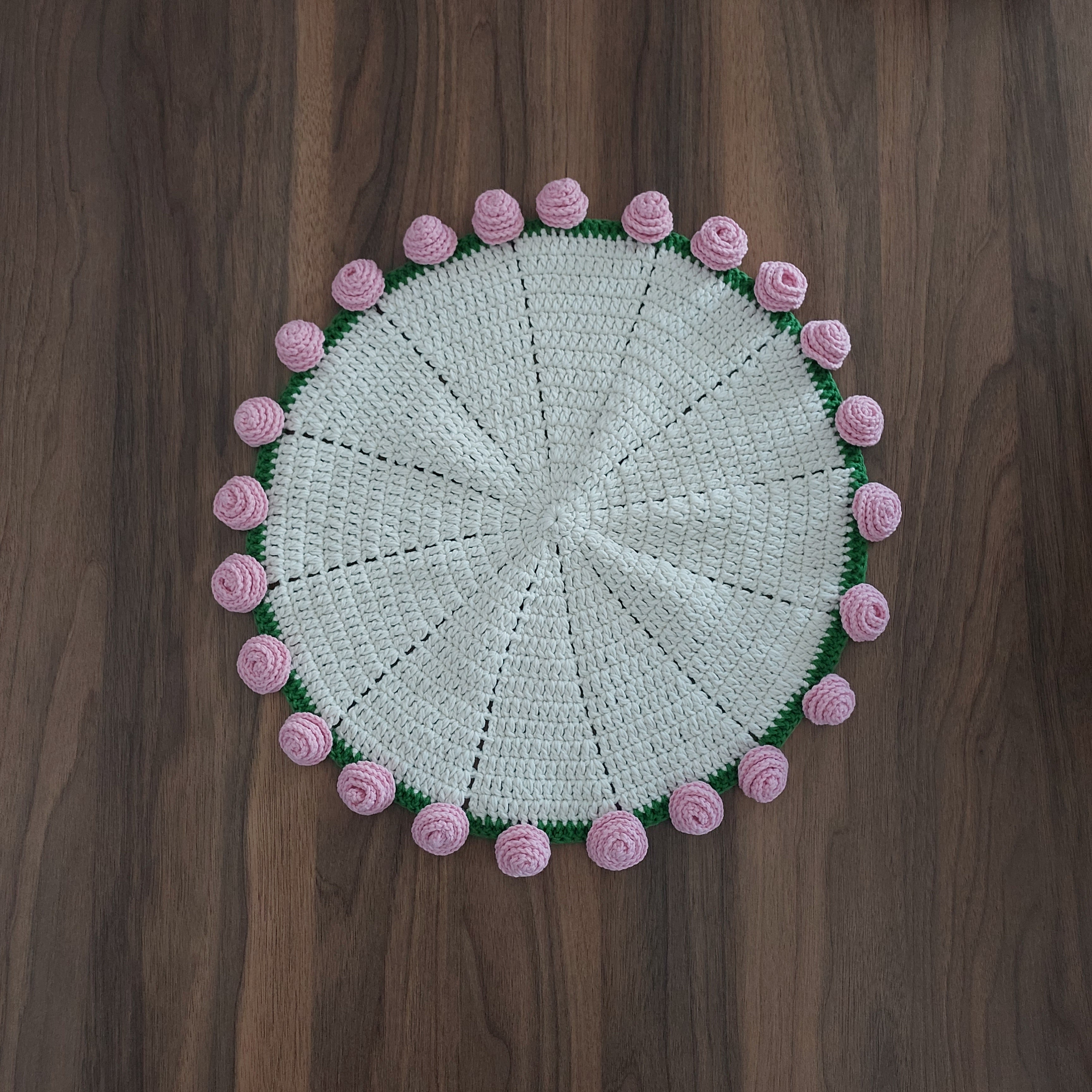 El Yapımı Pembe Gül Buket Battaniye