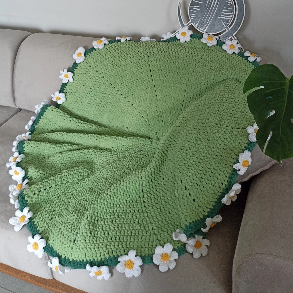 El Yapımı Papatya Kadife Buket Battaniye (80 cm - 100 cm - 120 cm)