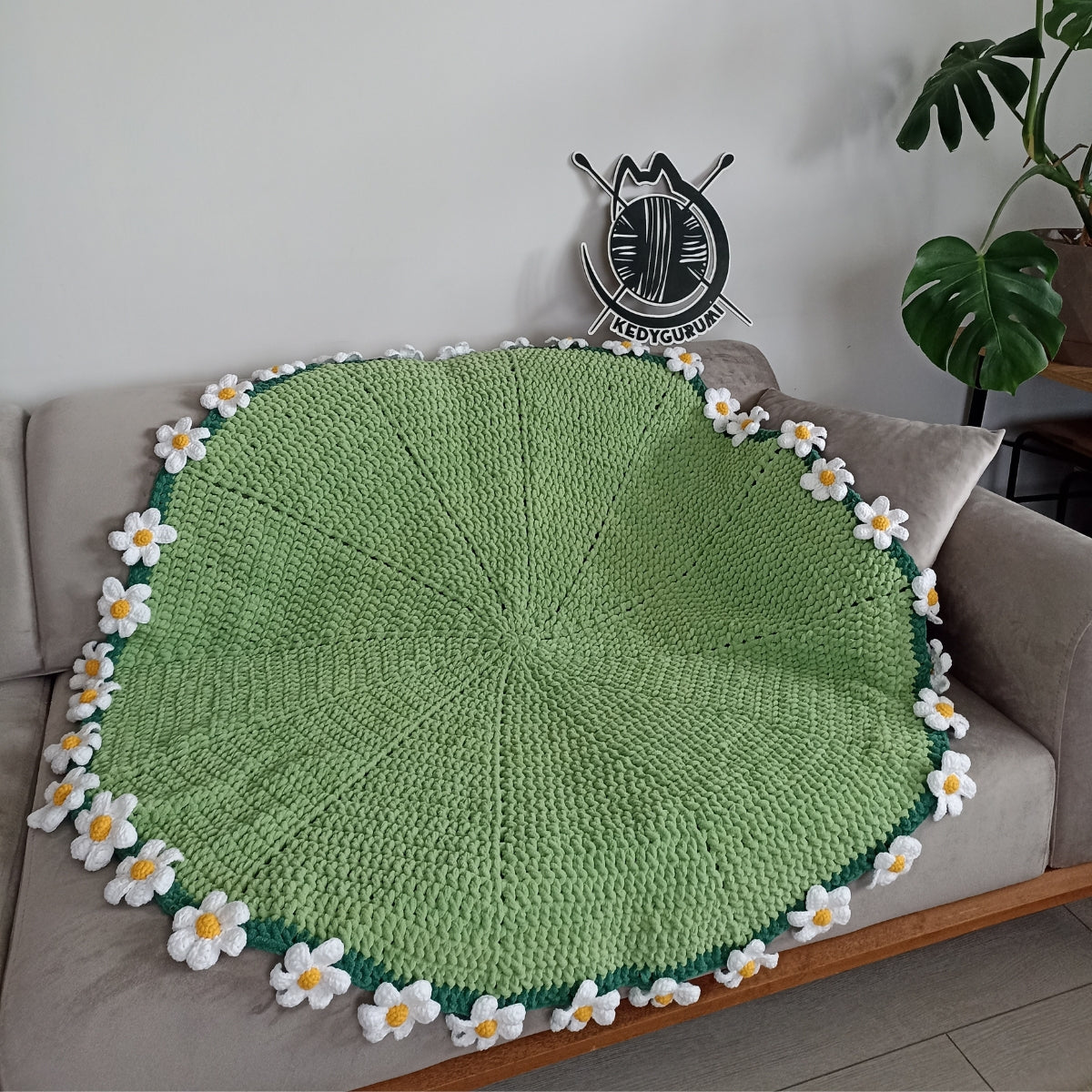 El Yapımı Papatya Kadife Buket Battaniye (80 cm - 100 cm - 120 cm)