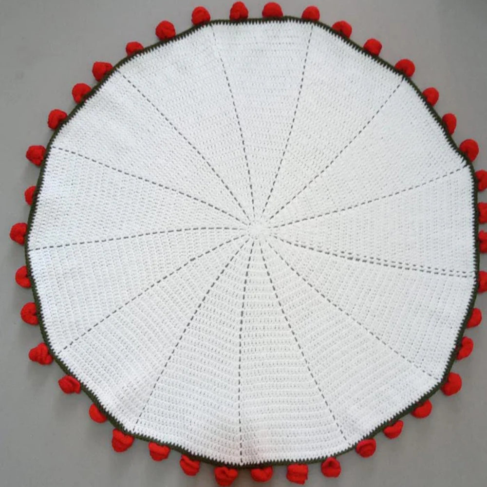 El Yapımı Kırmızı Gül Buket Battaniye