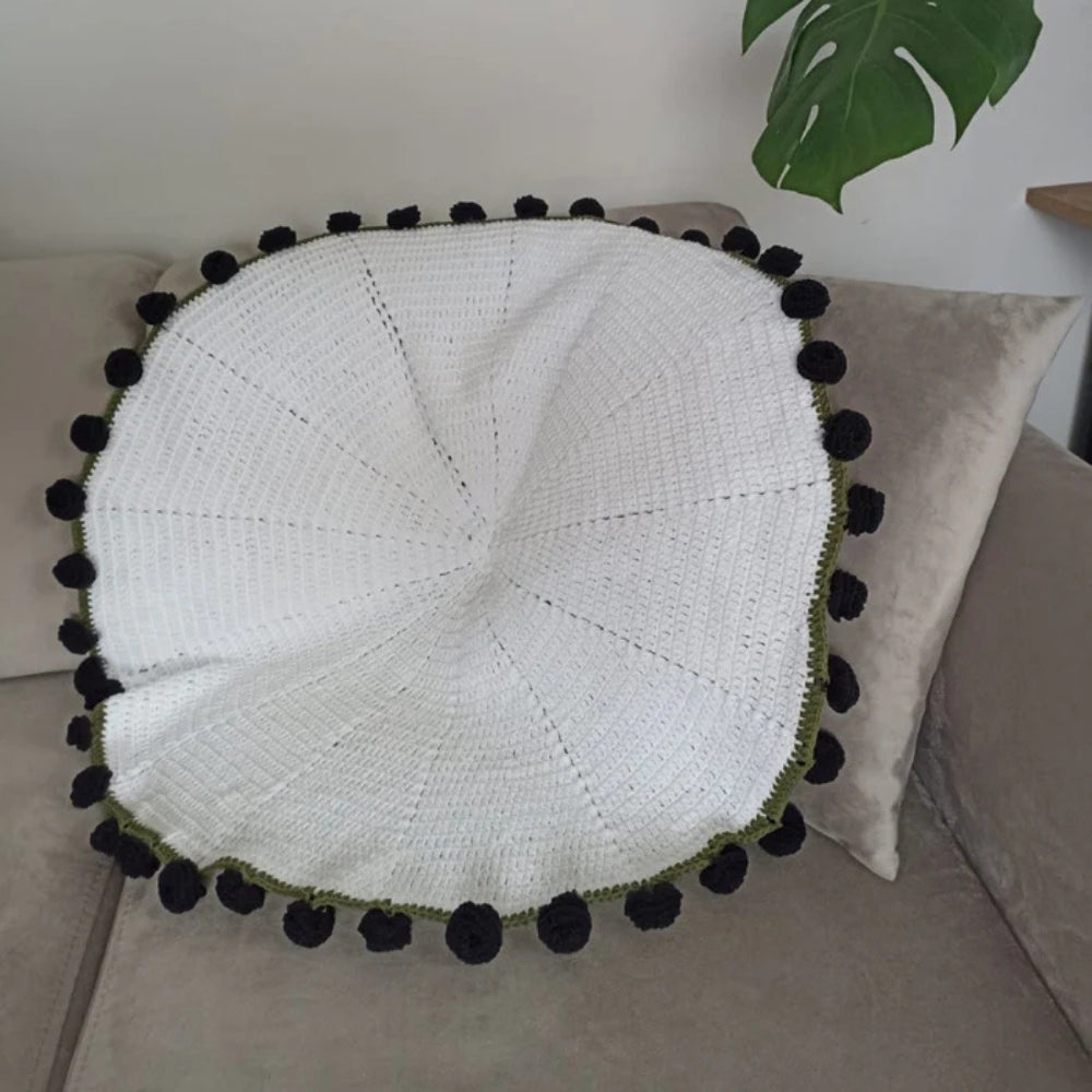 El Yapımı Siyah Gül Buket Battaniye