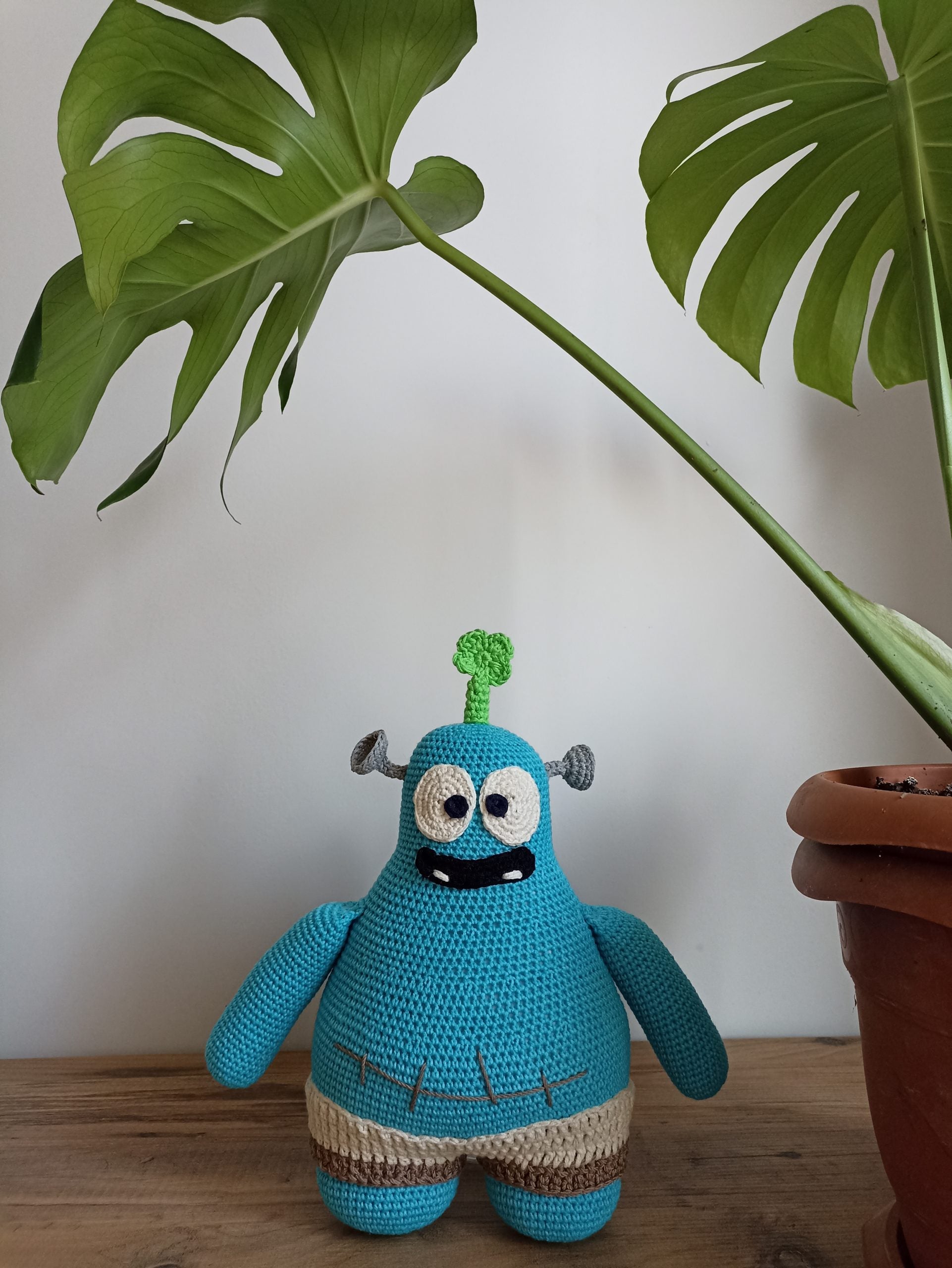Spookiz Frankie Amigurumi Oyuncak 30 cm / 15 cm
