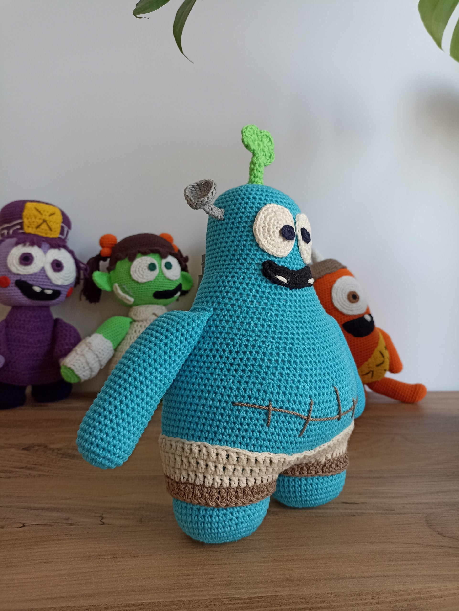 Spookiz Frankie Amigurumi Oyuncak 30 cm / 15 cm