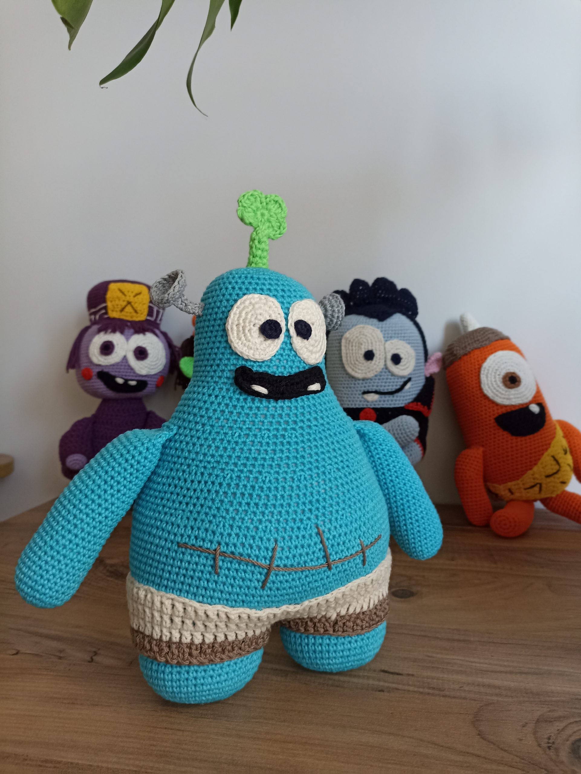 Spookiz Frankie Amigurumi Oyuncak 30 cm / 15 cm