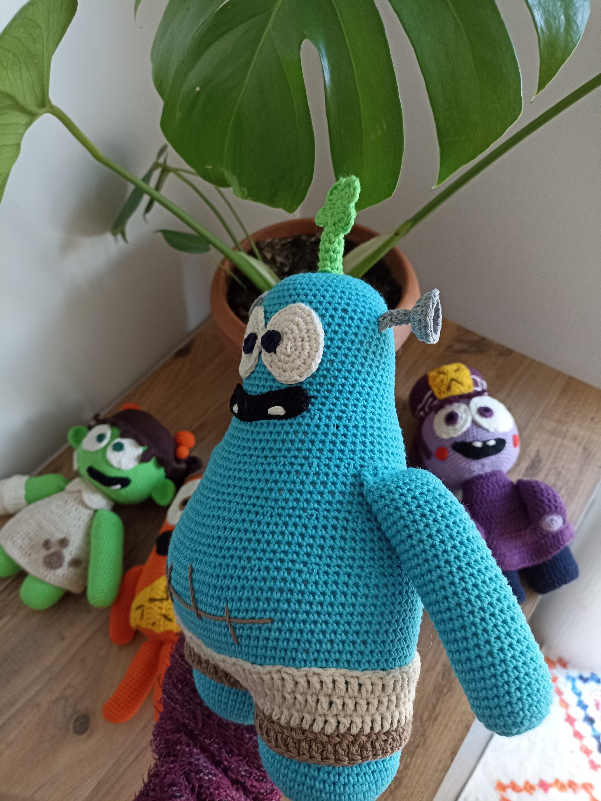 Spookiz Frankie Amigurumi Oyuncak 30 cm / 15 cm