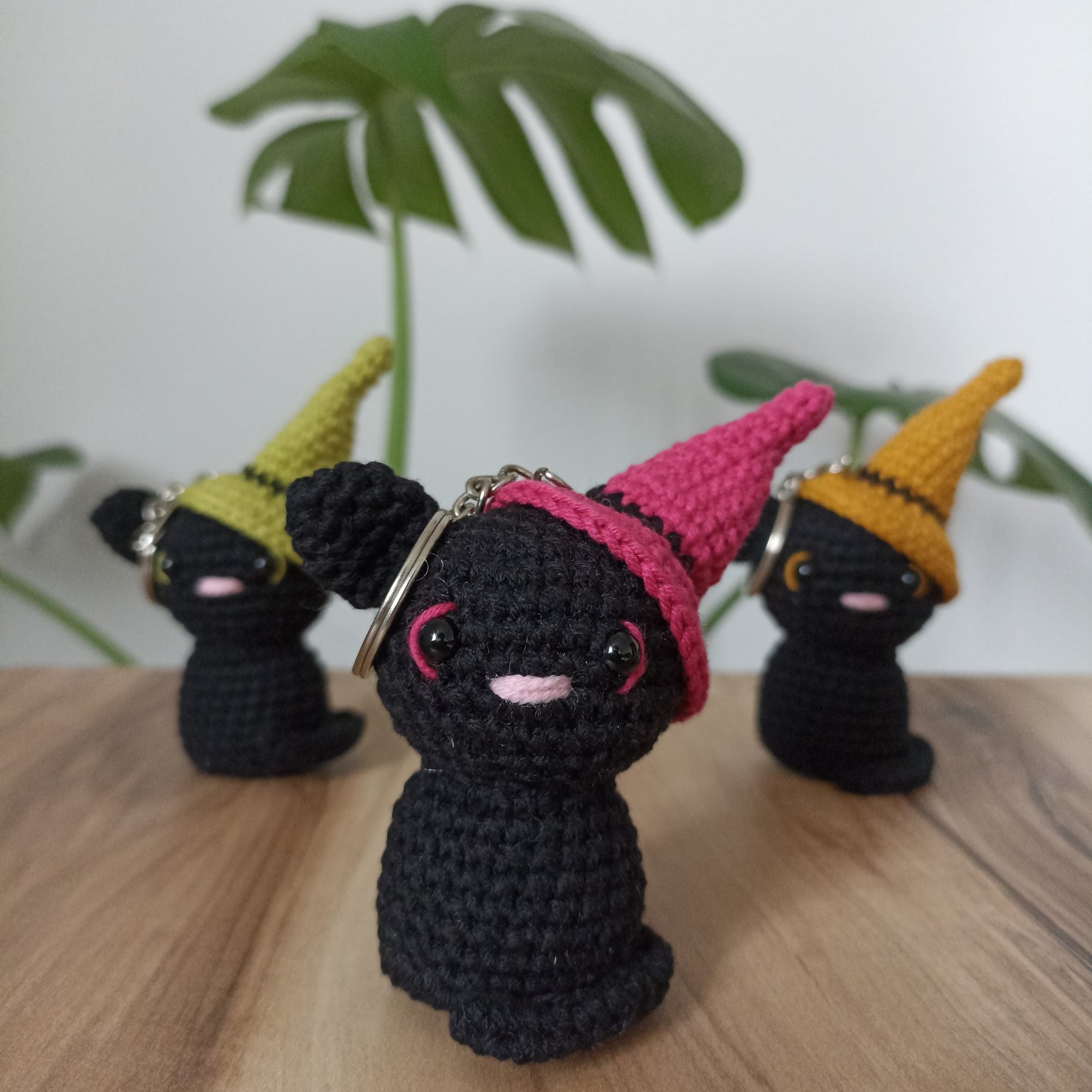 Witch Hat Cat Amigurumi Keychain/Bag Ornament