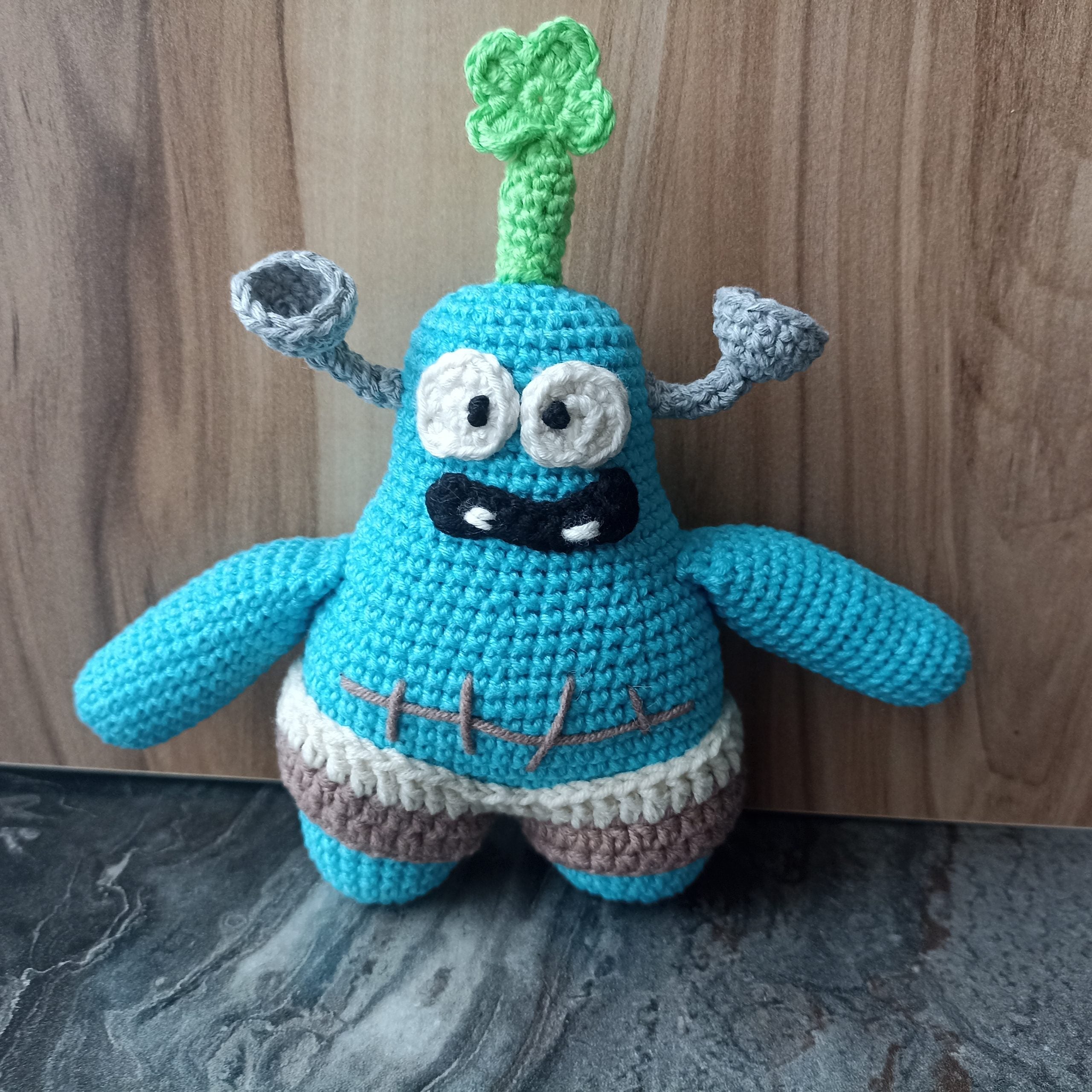 Spookiz Frankie Amigurumi Oyuncak 30 cm / 15 cm