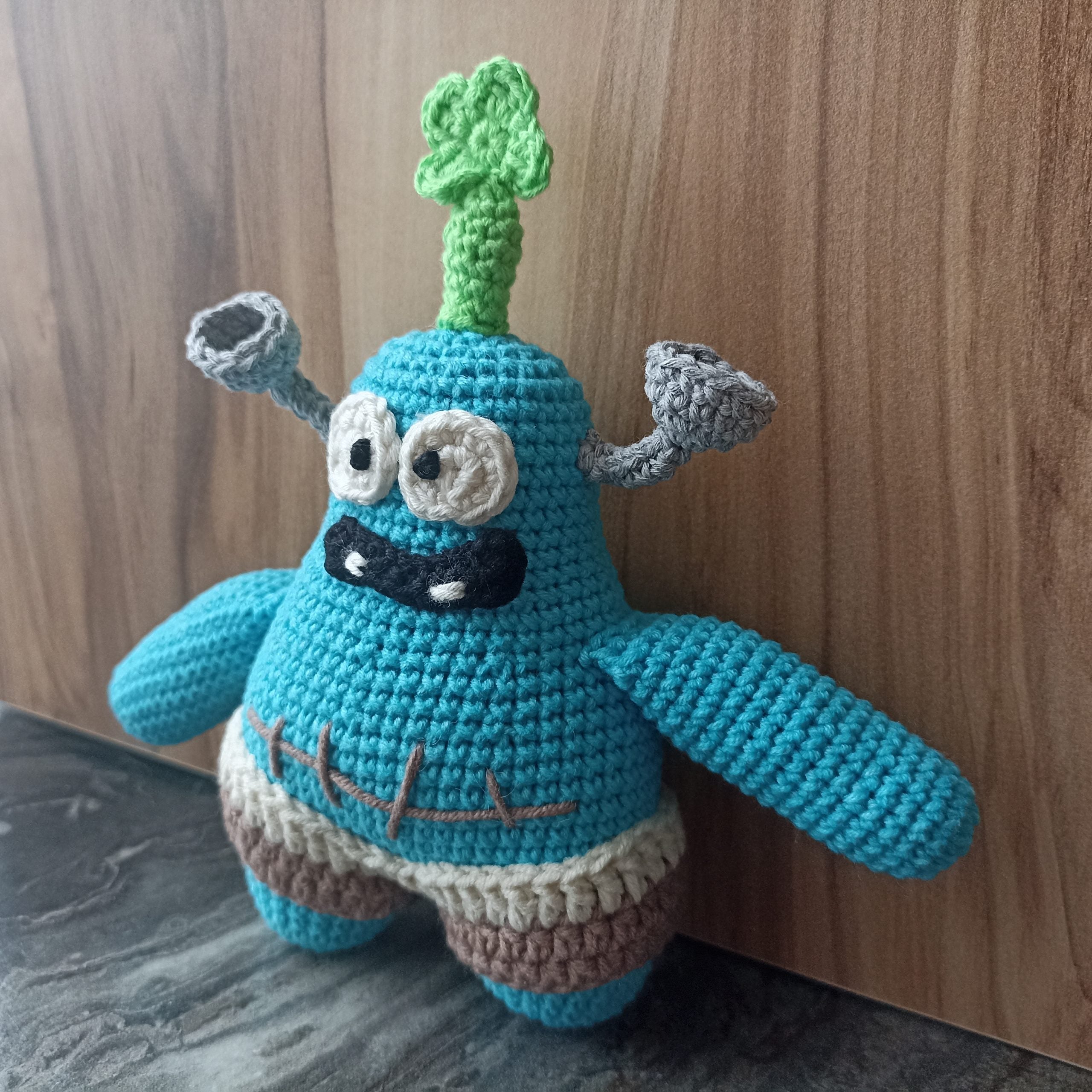 Spookiz Frankie Amigurumi Oyuncak 30 cm / 15 cm