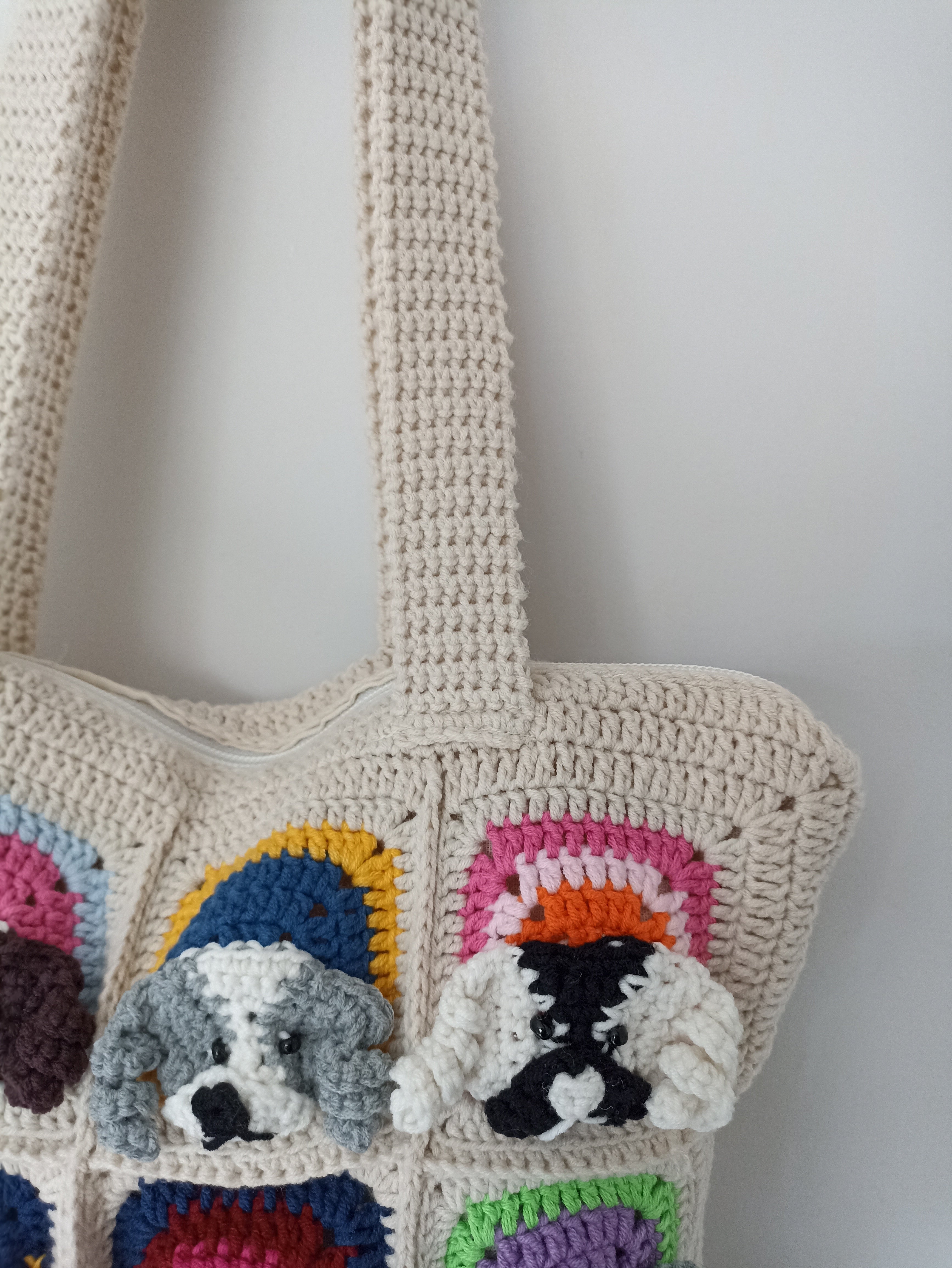 Dog Motif Knitted Bag - Mini Wallet Gift