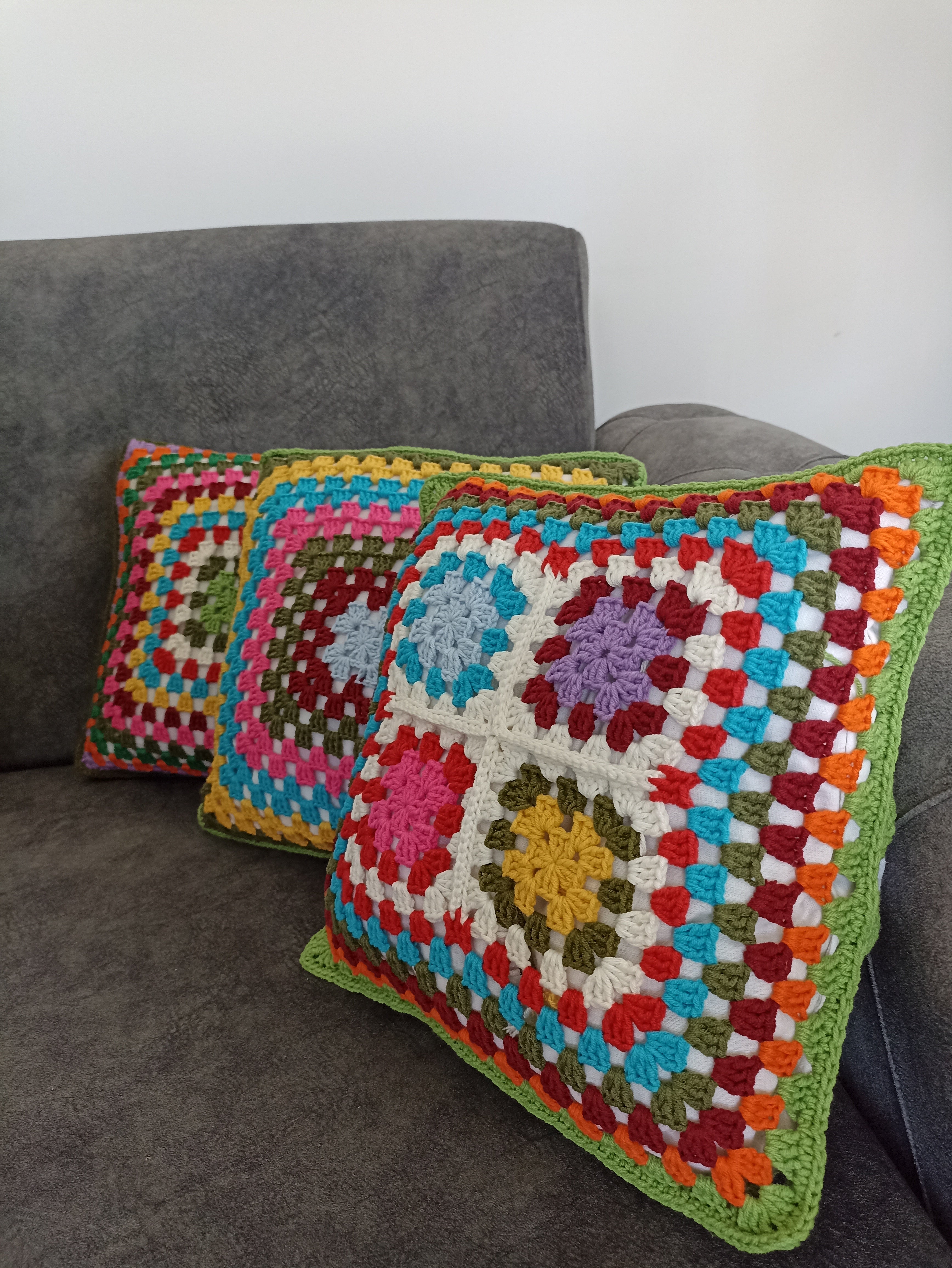Motif Therapy Colorful Knitted Cushion Cover - 3 Different Models