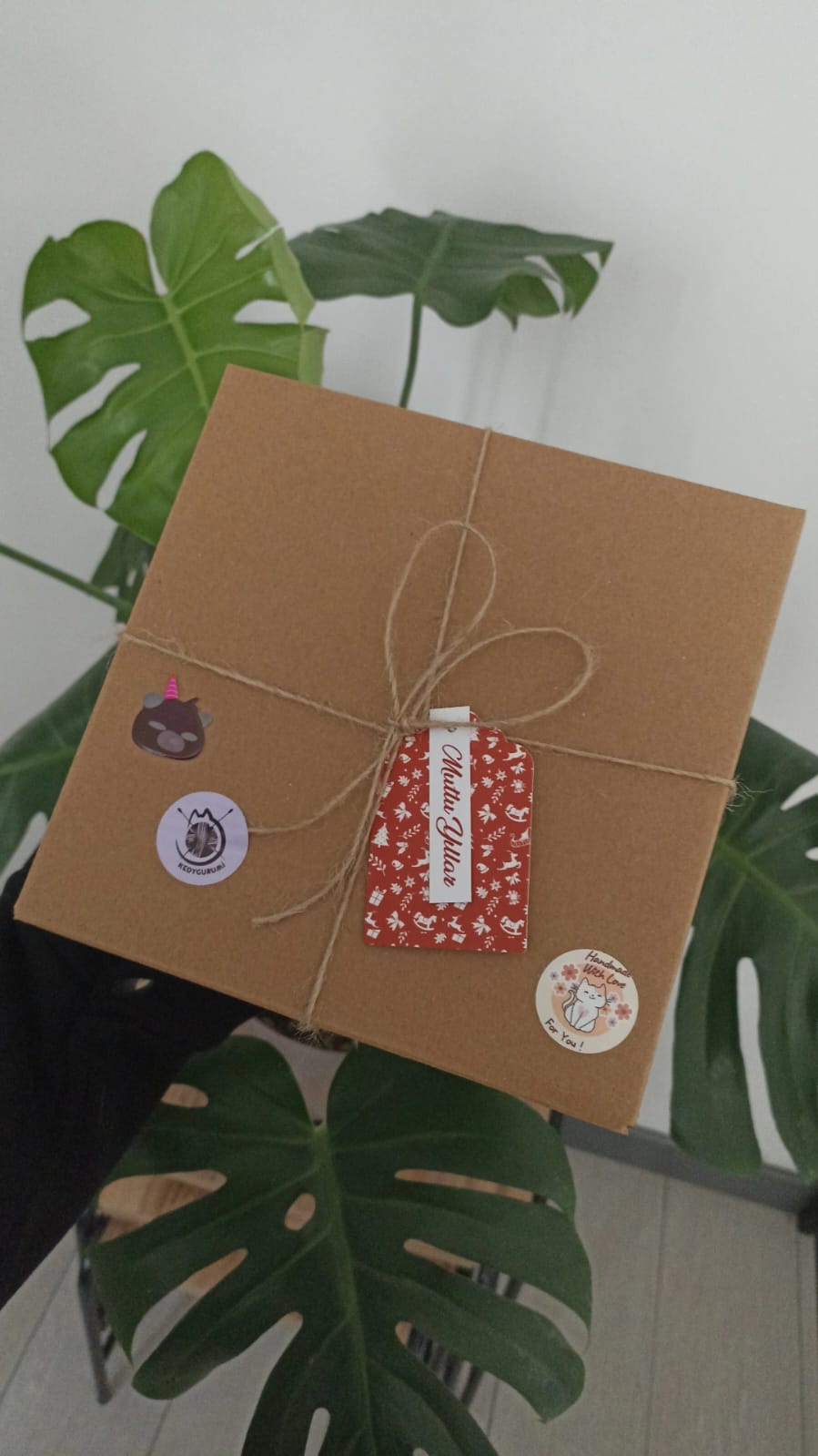 Kedi Motifli Örgü Atkı - Fıstık Yeşili - El Örgüsü Kedili Atkı - Kedi Temalı Kışlık Atkı