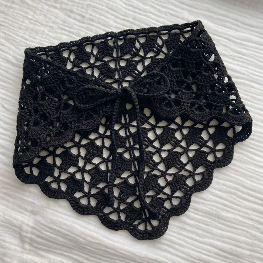 Trend Dantel Bandana / Siyah / Pantolon Kemer Aksesuarı - El Yapımı Trend Şıklık
