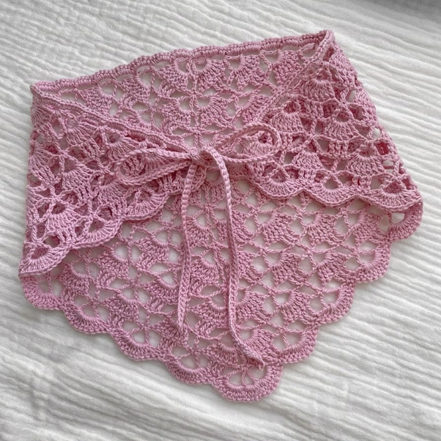 Trend Dantel Bandana / Pembe / Pantolon Kemer Aksesuarı - El Yapımı Trend Şıklık