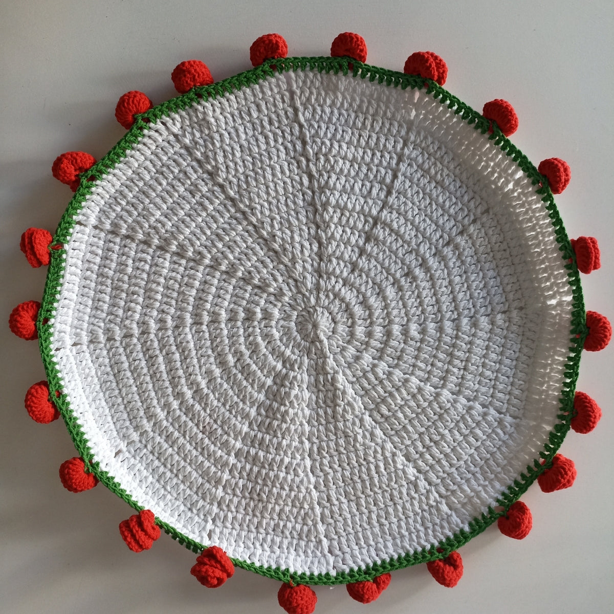 Handmade Crochet Red Rose Bouquet Blanket
