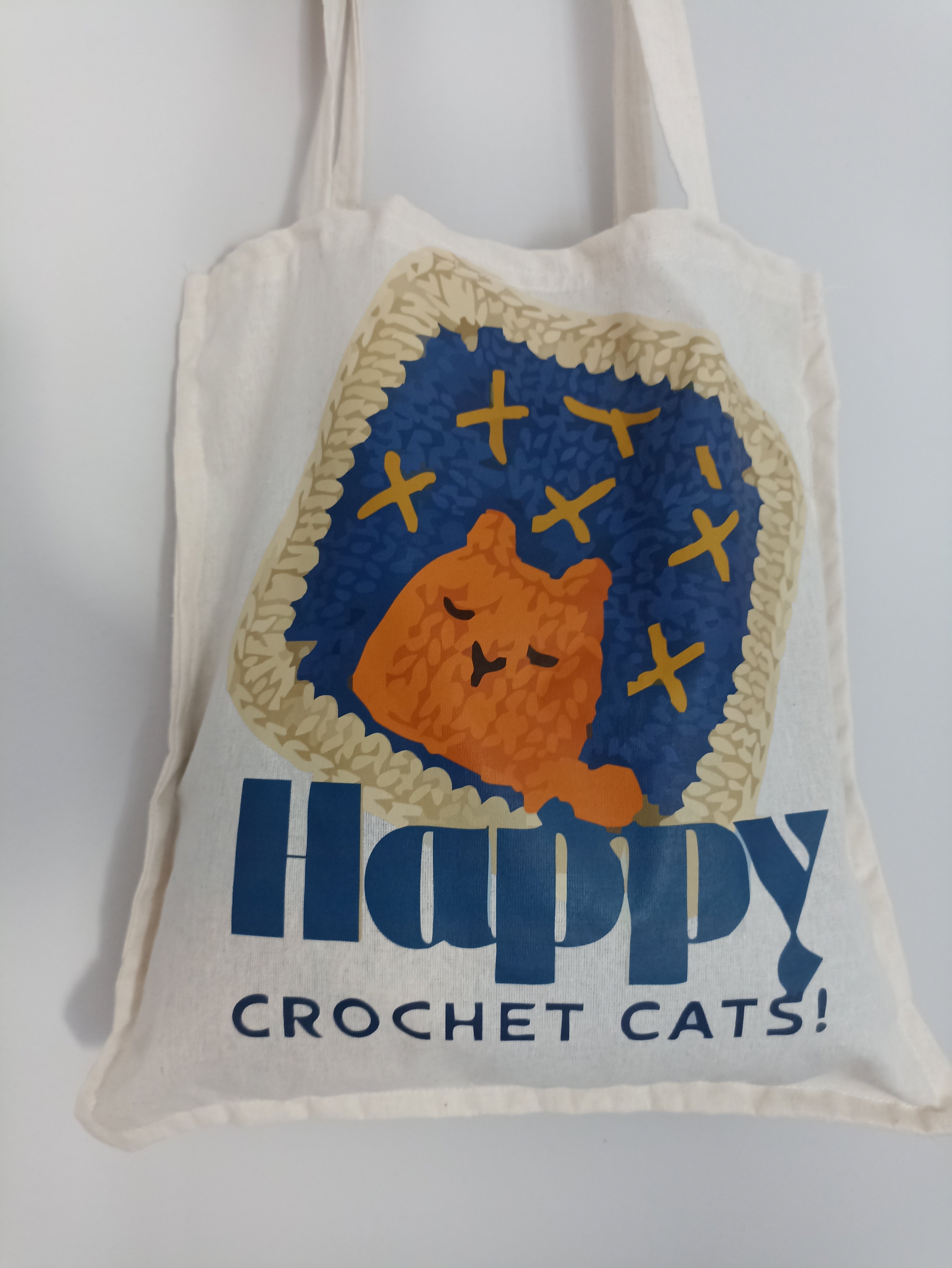 Happy Crochet Cats Bez Çanta – Kedisever ve Örgü Tutkunları İçin Özel Tasarım