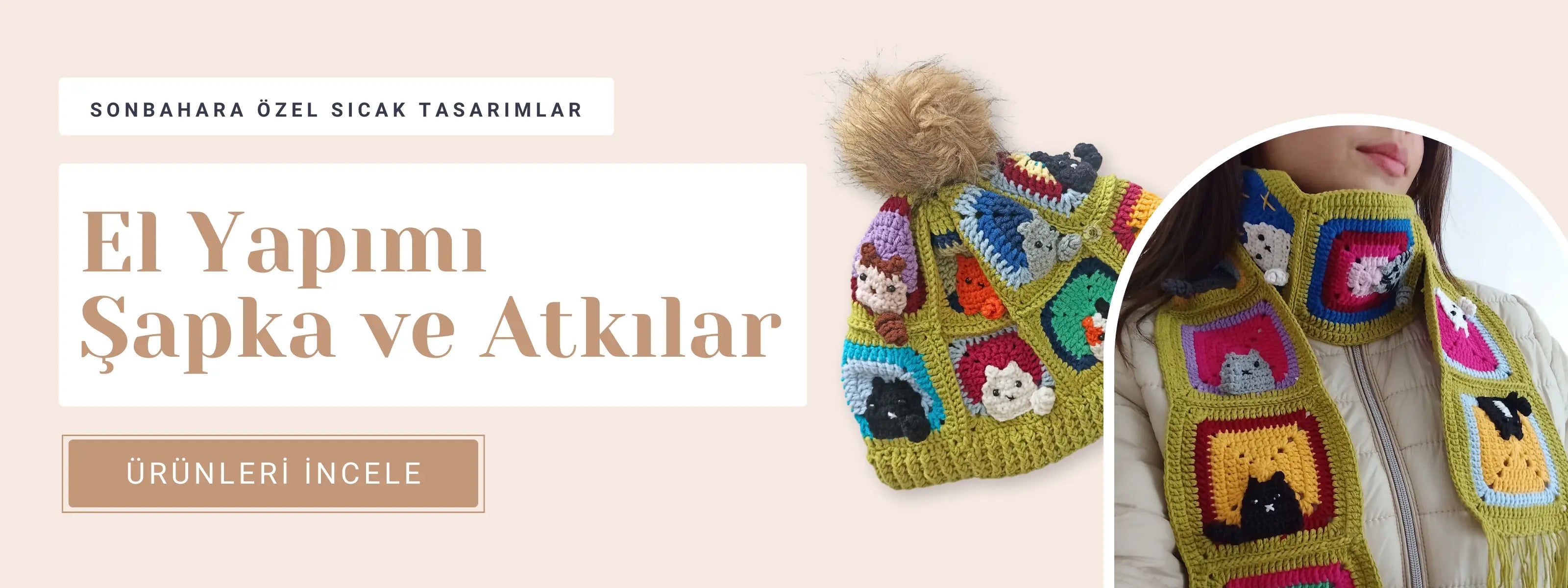 Sonbahar sezonu için el yapımı örgü şapka ve atkılar; sevdiklerinize kışın sıcaklık ve şıklık sunan mükemmel hediyelik seçenekleri.