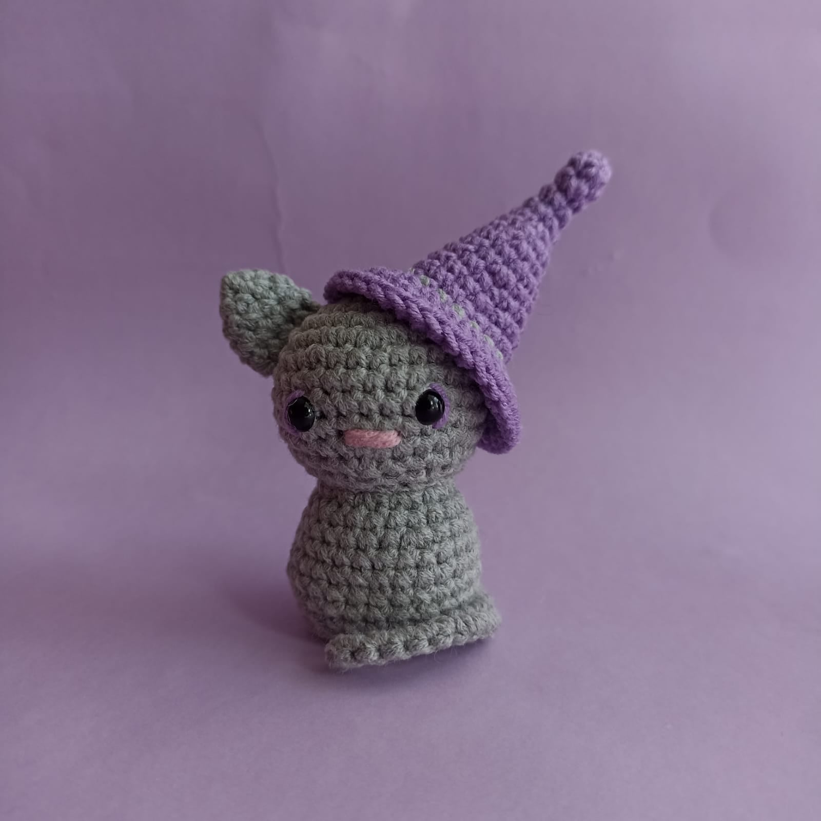 Cadı Şapkalı Kedi Amigurumi Anahtarlık, Kedi Çanta Charm, Kedili Anahtarlık