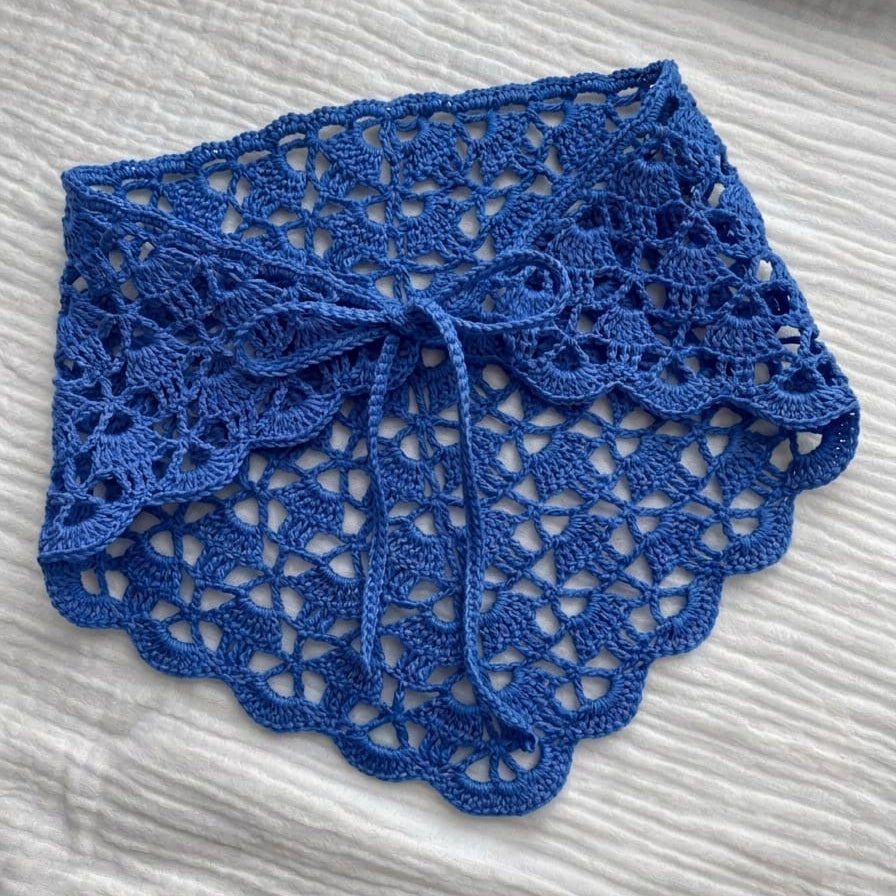 Trend Dantel Bandana / Kobalt Mavisi / Pantolon Kemer Aksesuarı - El Yapımı Trend Şıklık