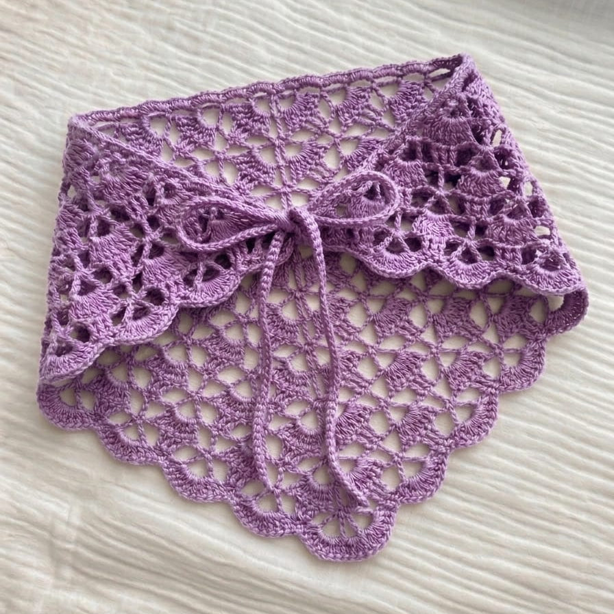 Trend Dantel Bandana / Mor / Pantolon Kemer Aksesuarı - El Yapımı Trend Şıklık