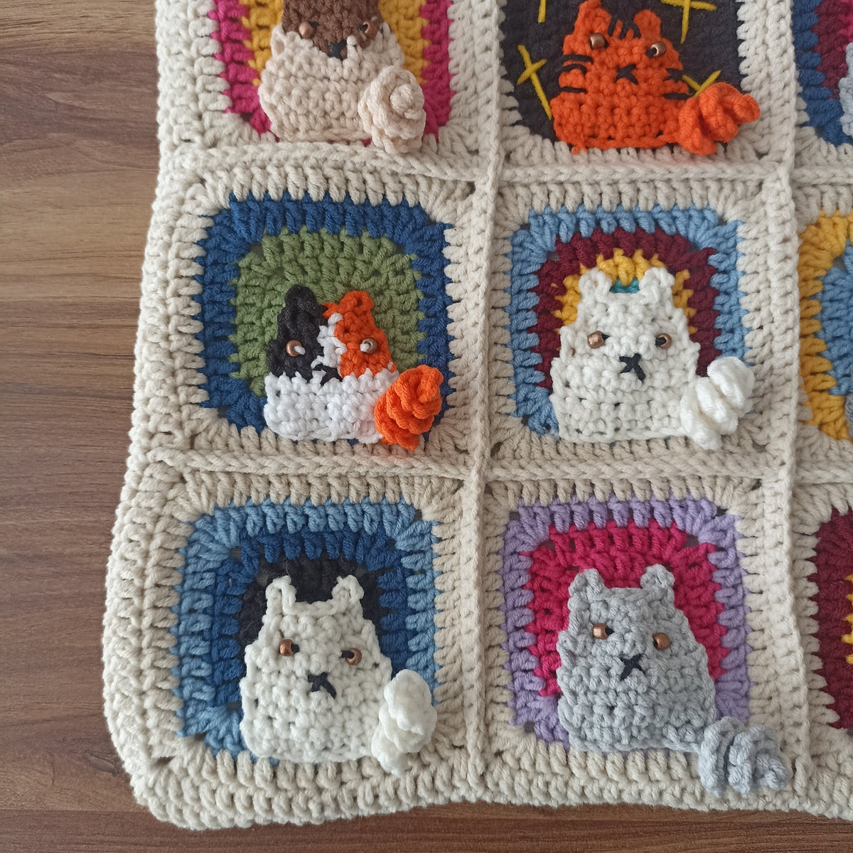Cat Motif Crochet Bag - Mini Wallet Gift