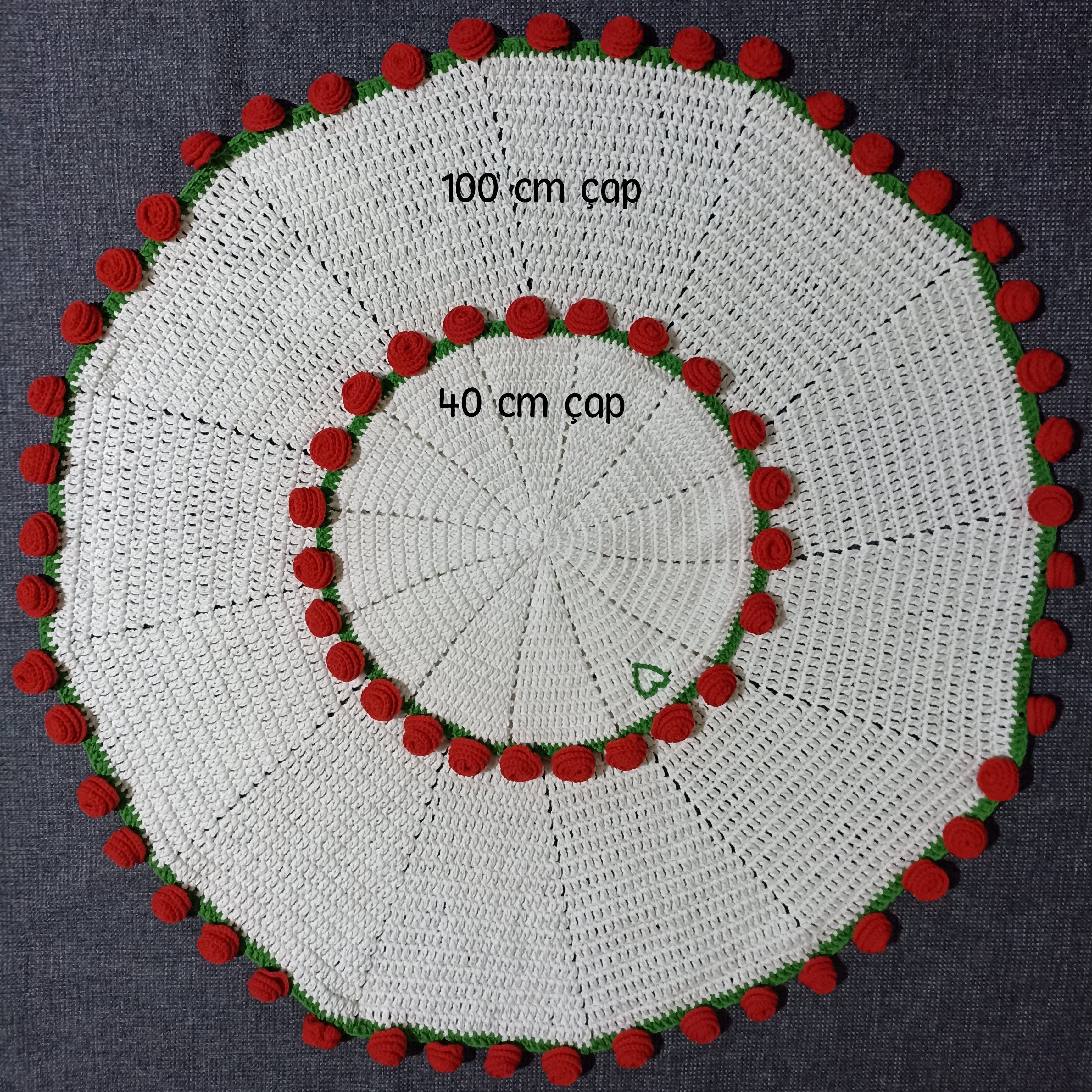 El Yapımı Kırmızı Gül Buket Battaniye