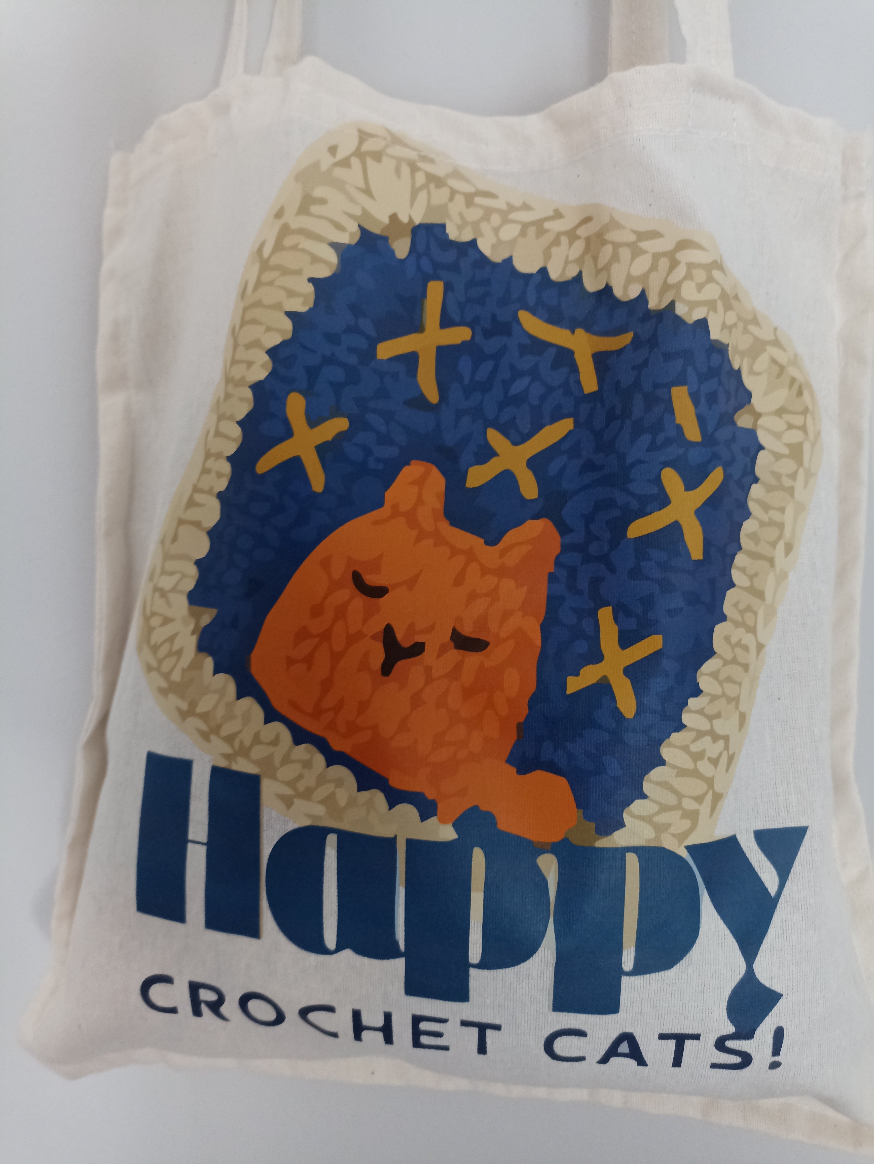 Happy Crochet Cats Bez Çanta – Kedisever ve Örgü Tutkunları İçin Özel Tasarım
