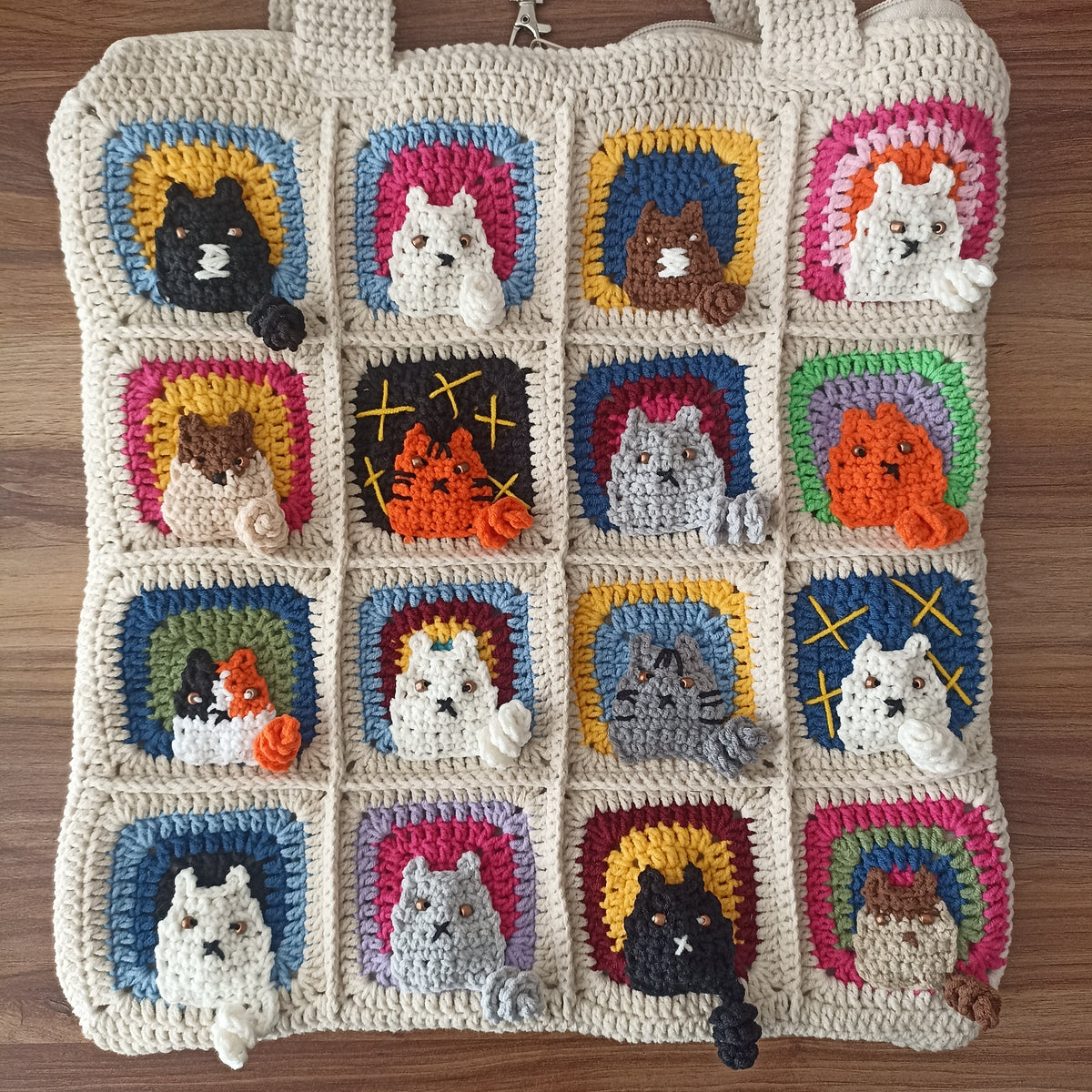 Cat Motif Crochet Bag - Mini Wallet Gift