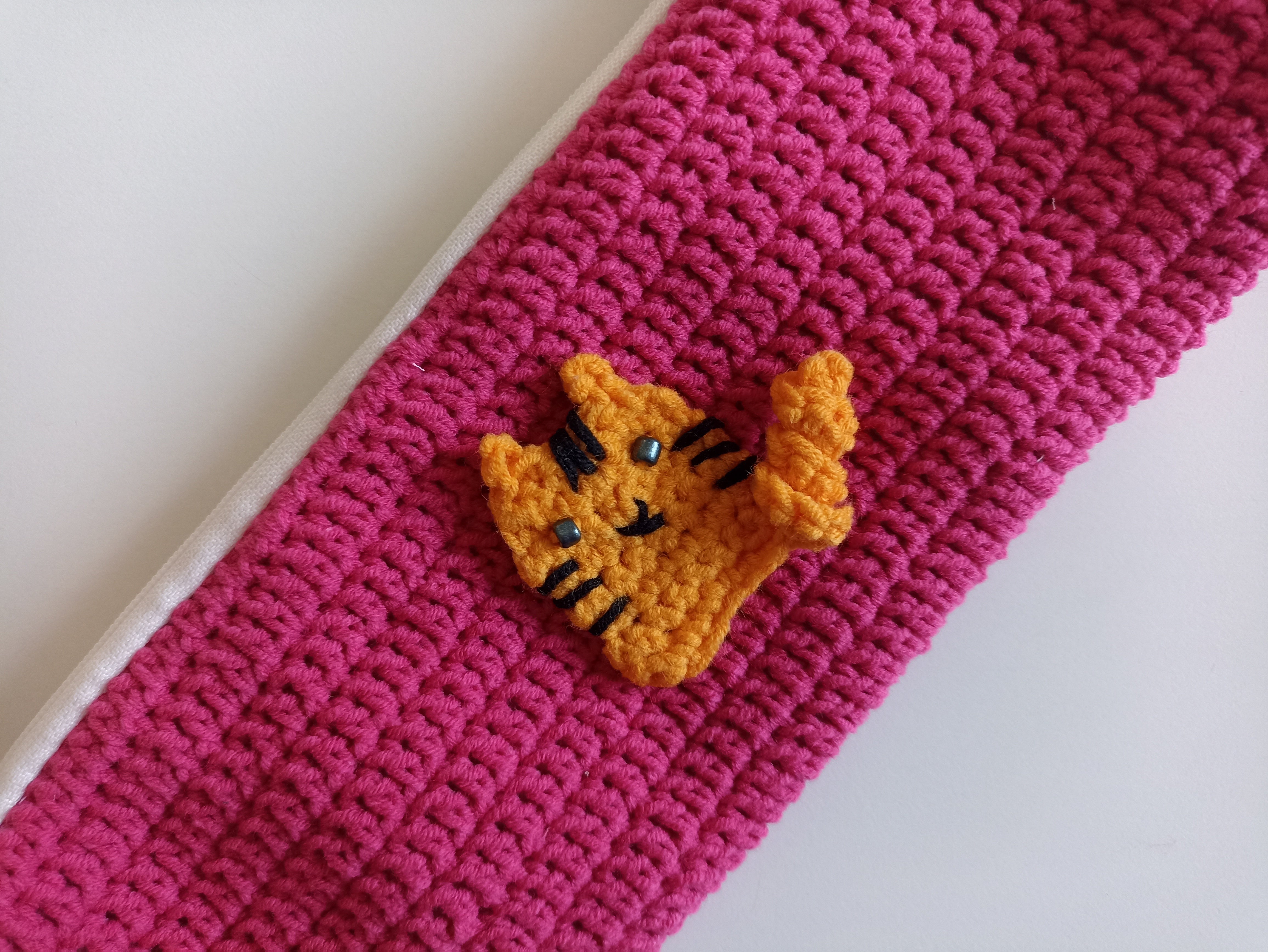 Örgü Kedi Figürlü Pembe Kalem Kutusu - El Yapımı Fermuarlı Kalemlik - El Örgüsü Okul İçin Kalem Kutusu