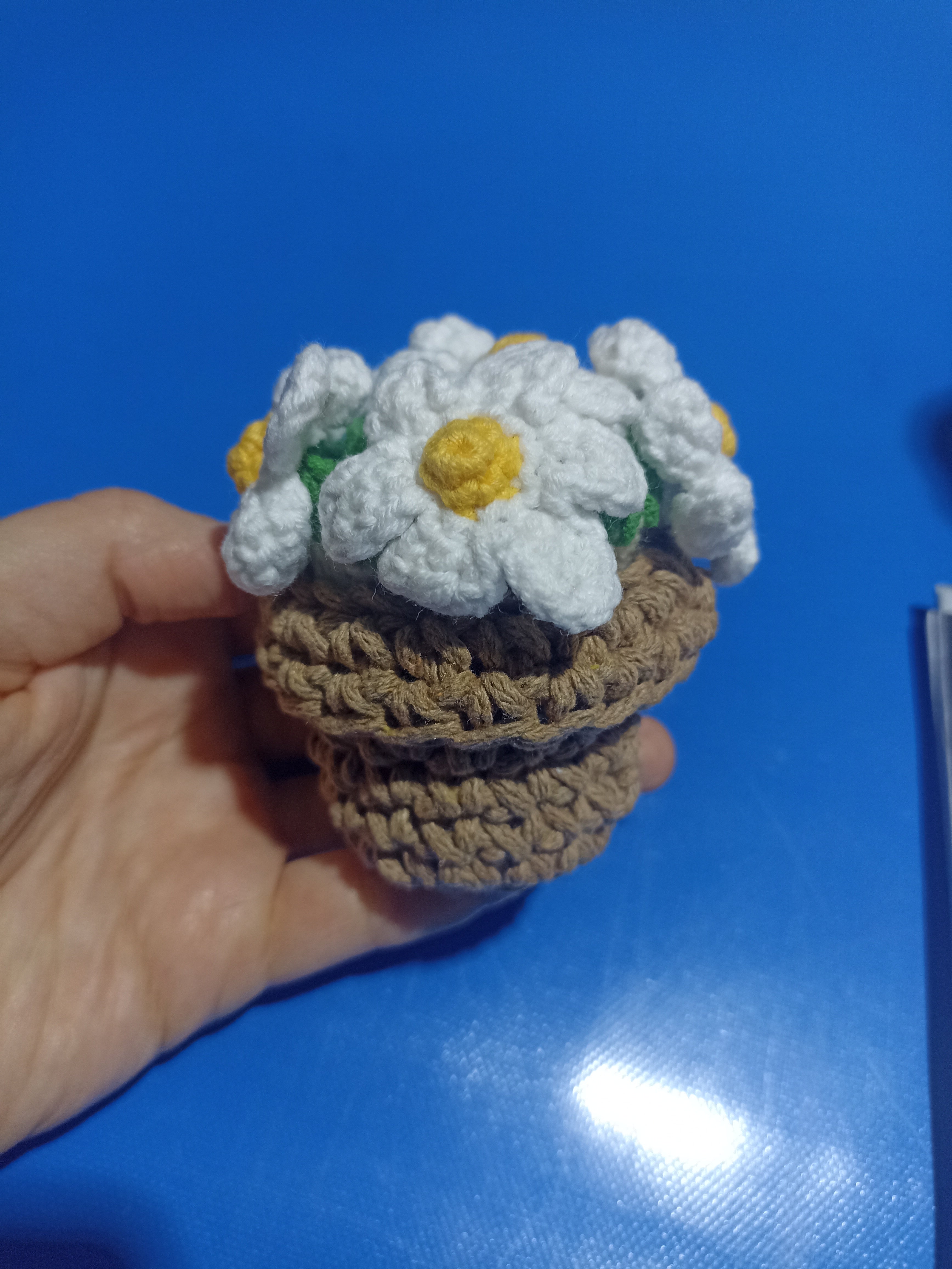 Çiçek Buketi Örgü Bardak Altlığı Seti - El Örgüsü Buketler - Gül Buketi, Papatya Buketi, Lale Buketi